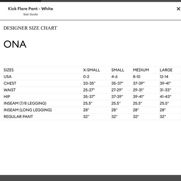 ONA - Kick Flare Pant in White Size M - Picture 11 of 11